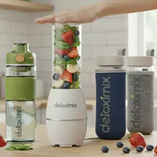 Pack full verre de Detoximix - Mini blender neo - Housses neoprene de transport - clear bottle infuseur à froid